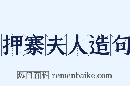 押寨夫人造句是什么意思的图片
